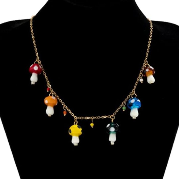 🆕Mushroom Charms Necklace - Picture 4 of 5